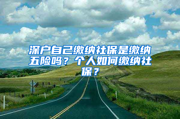 深戶自己繳納社保是繳納五險嗎？個人如何繳納社保？