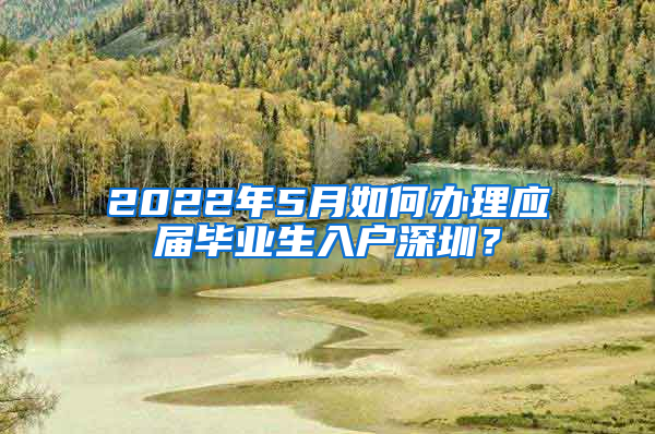 2022年5月如何辦理應屆畢業(yè)生入戶深圳？