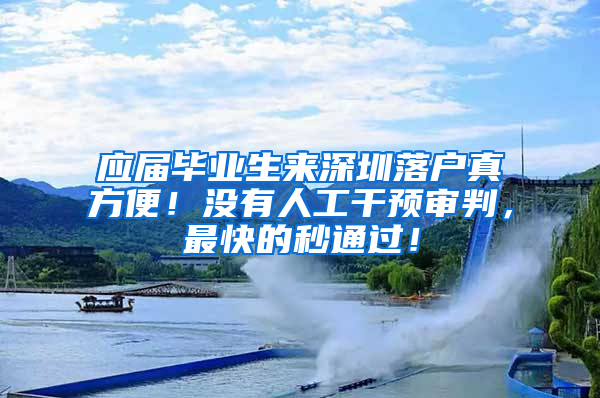 應(yīng)屆畢業(yè)生來(lái)深圳落戶真方便！沒(méi)有人工干預(yù)審判，最快的秒通過(guò)！