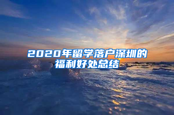 2020年留學(xué)落戶深圳的福利好處總結(jié)