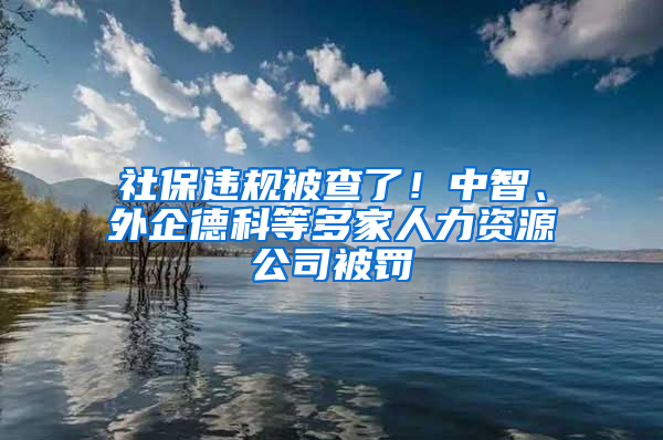 社保違規(guī)被查了！中智、外企德科等多家人力資源公司被罰