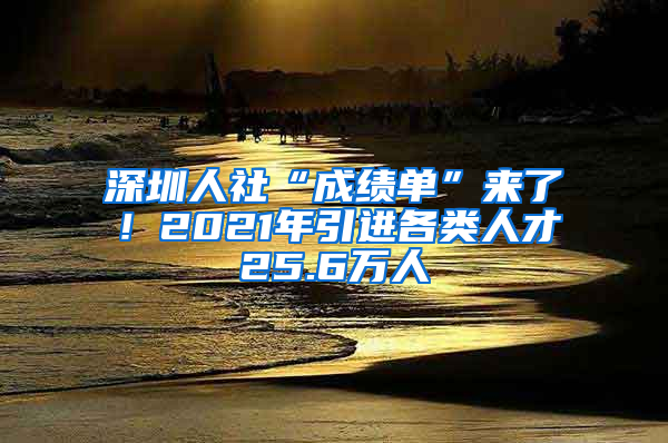 深圳人社“成績單”來了！2021年引進各類人才25.6萬人