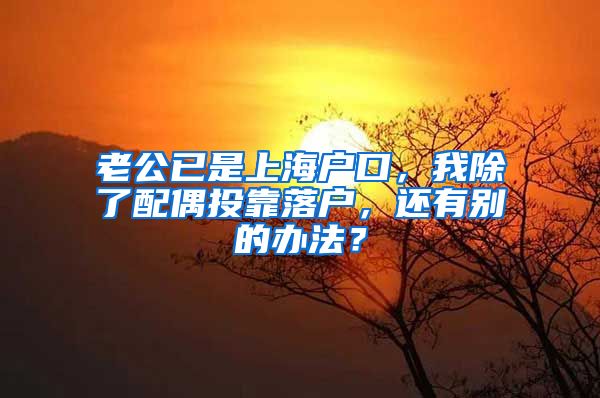 老公已是上海戶口，我除了配偶投靠落戶，還有別的辦法？