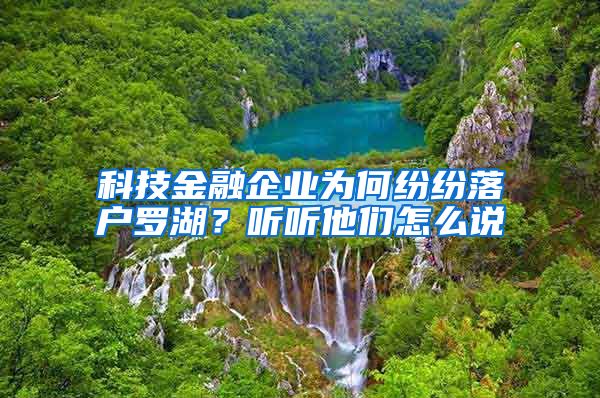 科技金融企業(yè)為何紛紛落戶羅湖？聽(tīng)聽(tīng)他們?cè)趺凑f(shuō)