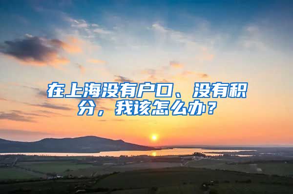 在上海沒有戶口、沒有積分，我該怎么辦？