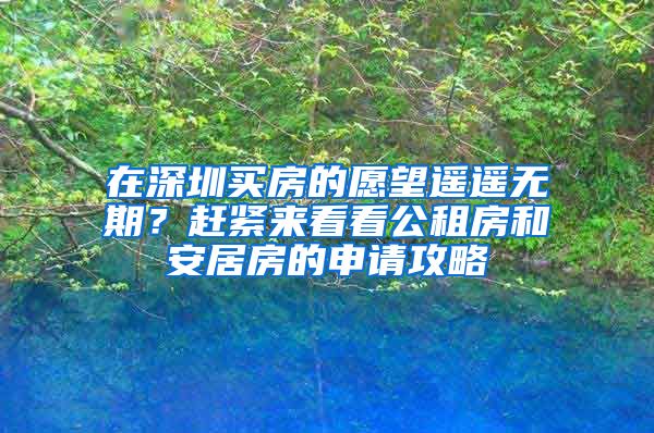 在深圳買房的愿望遙遙無期？趕緊來看看公租房和安居房的申請攻略