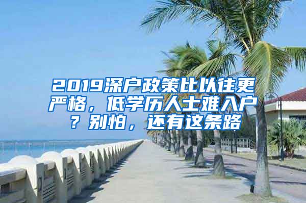 2019深戶政策比以往更嚴格，低學歷人士難入戶？別怕，還有這條路