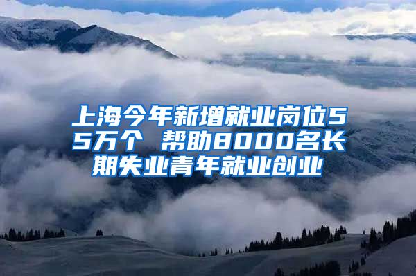 上海今年新增就業(yè)崗位55萬個(gè) 幫助8000名長(zhǎng)期失業(yè)青年就業(yè)創(chuàng)業(yè)