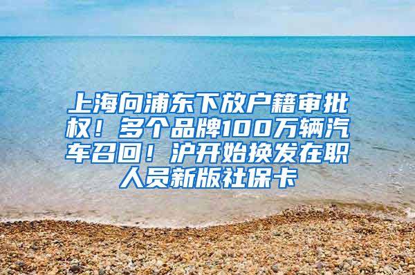 上海向浦東下放戶籍審批權！多個品牌100萬輛汽車召回！滬開始換發(fā)在職人員新版社?？?/></p>
			 <p style=