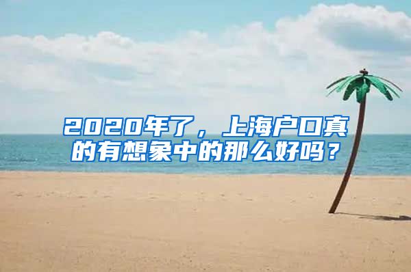 2020年了，上海戶口真的有想象中的那么好嗎？