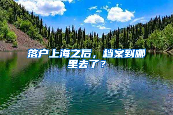 落戶上海之后，檔案到哪里去了？