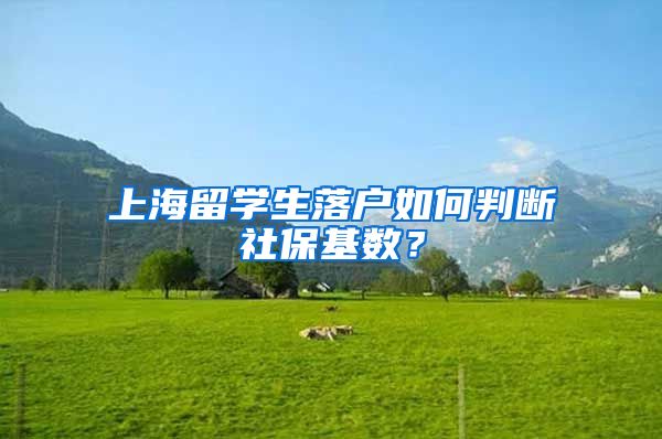 上海留學(xué)生落戶如何判斷社保基數(shù)？