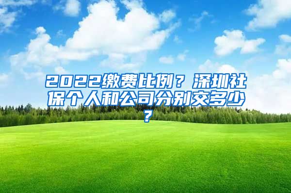 2022繳費(fèi)比例？深圳社保個(gè)人和公司分別交多少？