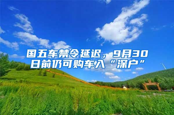 國(guó)五車禁令延遲，9月30日前仍可購(gòu)車入“深戶”