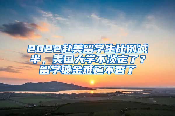 2022赴美留學(xué)生比例減半，美國大學(xué)不淡定了？留學(xué)鍍金難道不香了