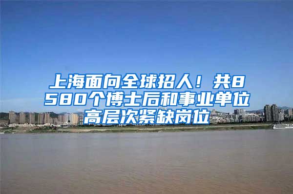 上海面向全球招人！共8580個(gè)博士后和事業(yè)單位高層次緊缺崗位