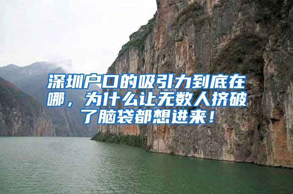 深圳戶口的吸引力到底在哪，為什么讓無數(shù)人擠破了腦袋都想進來！