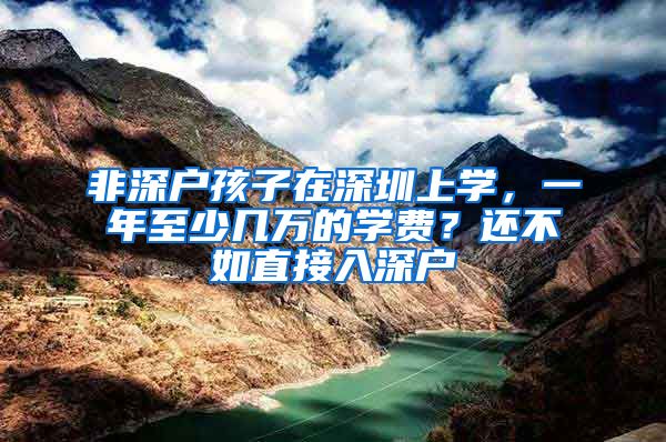 非深戶孩子在深圳上學(xué)，一年至少幾萬的學(xué)費？還不如直接入深戶