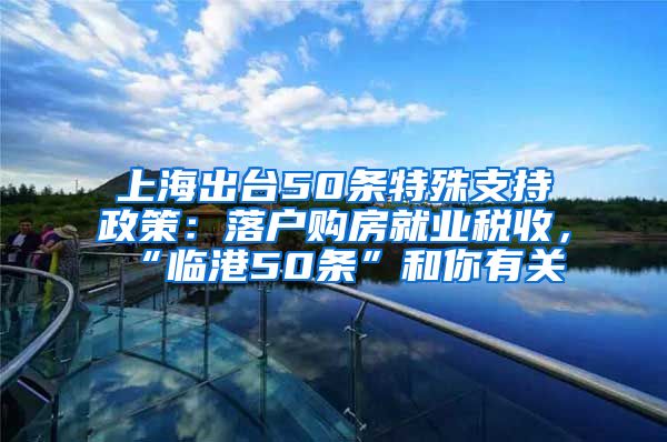 上海出臺50條特殊支持政策：落戶購房就業(yè)稅收，“臨港50條”和你有關(guān)→