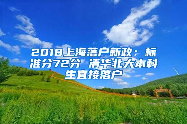 2018上海落戶新政：標(biāo)準(zhǔn)分72分 清華北大本科生直接落戶