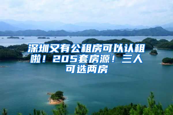 深圳又有公租房可以認(rèn)租啦！205套房源！三人可選兩房