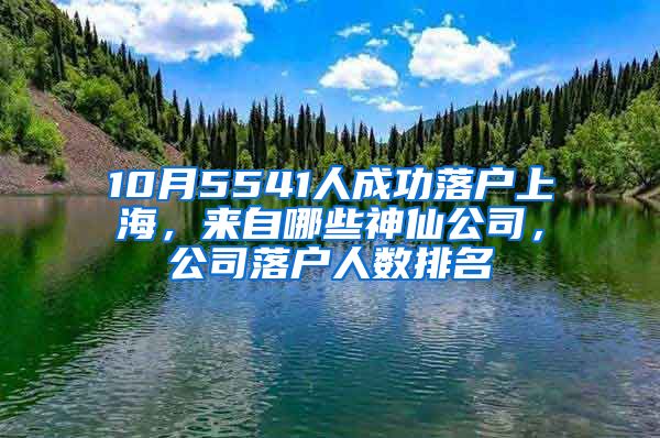 10月5541人成功落戶上海，來自哪些神仙公司，公司落戶人數(shù)排名