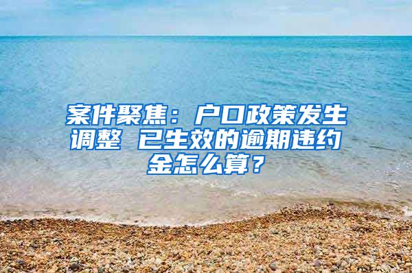 案件聚焦：戶口政策發(fā)生調(diào)整 已生效的逾期違約金怎么算？