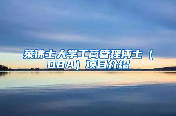 萊佛士大學工商管理博士（DBA）項目介紹