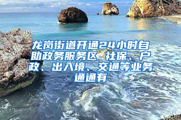 龍崗街道開通24小時自助政務服務區(qū) 社保、戶政、出入境、交通等業(yè)務通通有