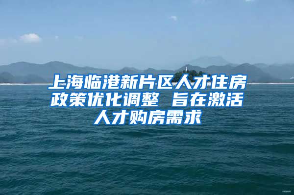 上海臨港新片區(qū)人才住房政策優(yōu)化調(diào)整 旨在激活人才購房需求