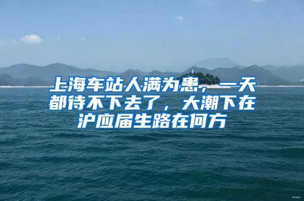 上海車站人滿為患，一天都待不下去了，大潮下在滬應(yīng)屆生路在何方