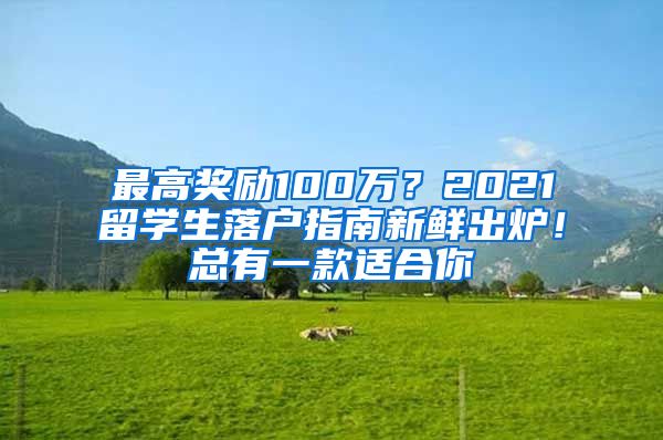 最高獎勵100萬？2021留學(xué)生落戶指南新鮮出爐！總有一款適合你