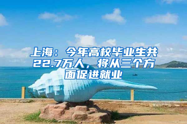 上海：今年高校畢業(yè)生共22.7萬人，將從三個方面促進就業(yè)