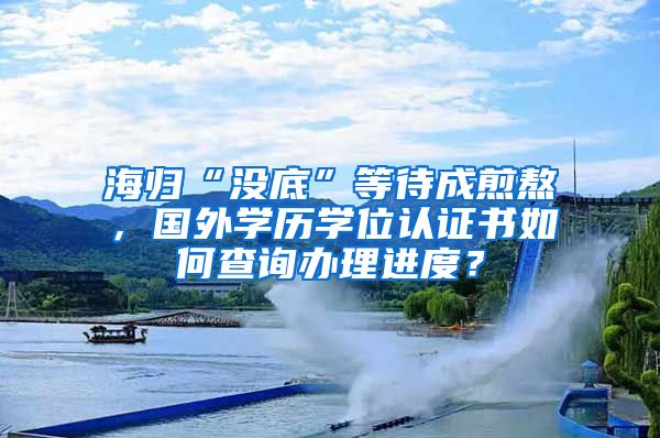 海歸“沒底”等待成煎熬，國外學(xué)歷學(xué)位認(rèn)證書如何查詢辦理進(jìn)度？