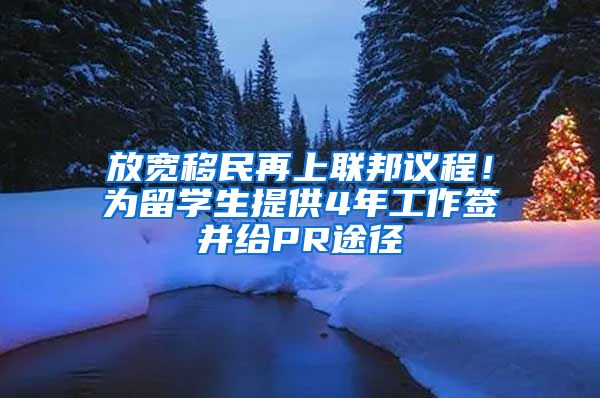 放寬移民再上聯(lián)邦議程！為留學生提供4年工作簽并給PR途徑