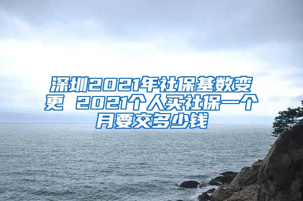 深圳2021年社保基數(shù)變更 2021個(gè)人買社保一個(gè)月要交多少錢