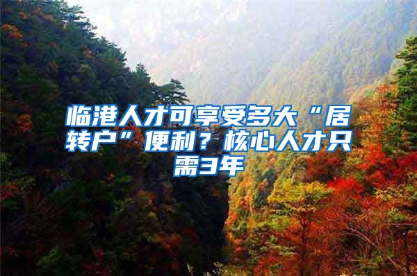 臨港人才可享受多大“居轉(zhuǎn)戶”便利？核心人才只需3年