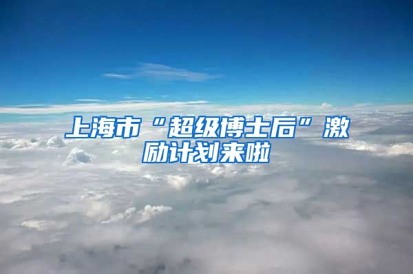 上海市“超級博士后”激勵計劃來啦