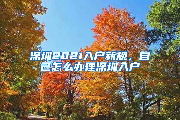 深圳2021入戶新規(guī)，自己怎么辦理深圳入戶