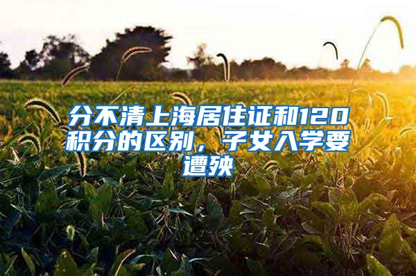 分不清上海居住證和120積分的區(qū)別，子女入學(xué)要遭殃