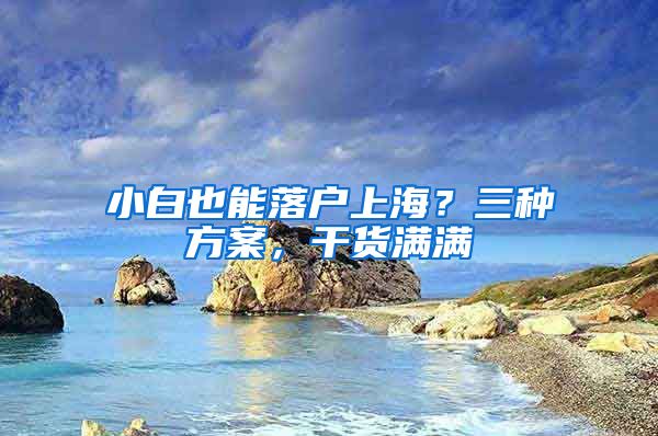 小白也能落戶上海？三種方案，干貨滿滿