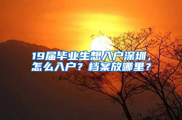 19屆畢業(yè)生想入戶深圳，怎么入戶？檔案放哪里？