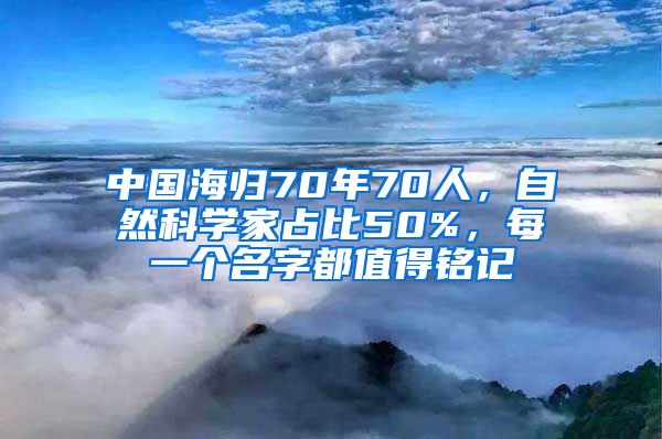 中國海歸70年70人，自然科學(xué)家占比50%，每一個(gè)名字都值得銘記