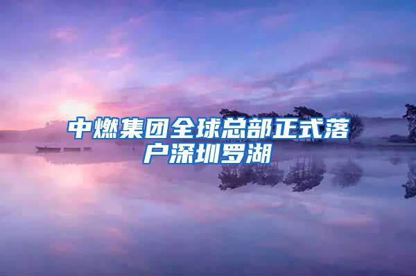 中燃集團(tuán)全球總部正式落戶深圳羅湖