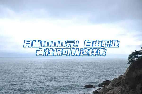 月省1000元！自由職業(yè)者社?？梢赃@樣繳