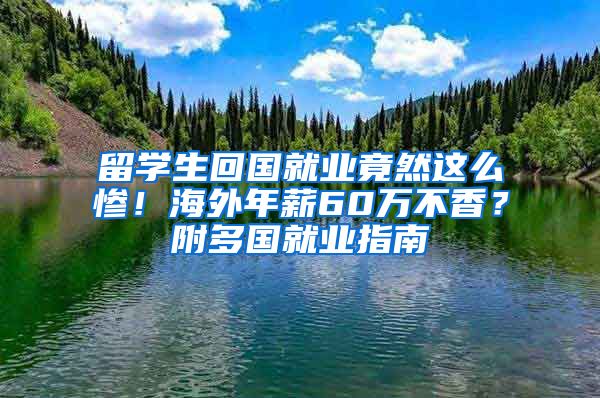 留學(xué)生回國就業(yè)竟然這么慘！海外年薪60萬不香？附多國就業(yè)指南