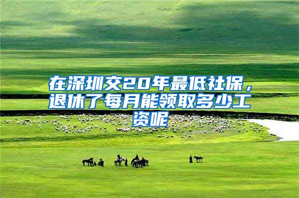 在深圳交20年最低社保，退休了每月能領(lǐng)取多少工資呢