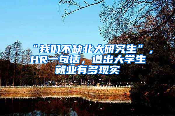 “我們不缺北大研究生”，HR一句話，道出大學(xué)生就業(yè)有多現(xiàn)實(shí)