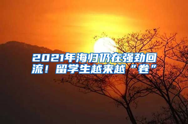 2021年海歸仍在強勁回流！留學(xué)生越來越“卷”