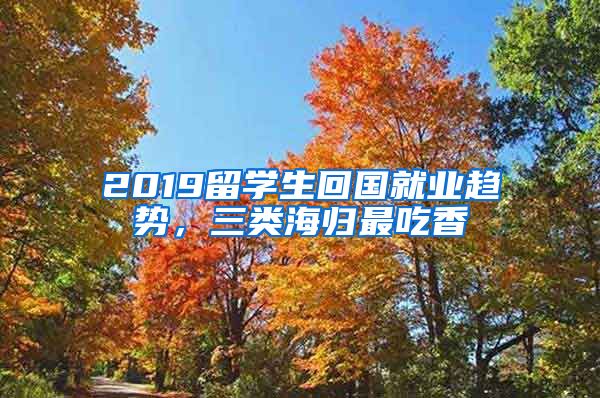 2019留學(xué)生回國就業(yè)趨勢，三類海歸最吃香